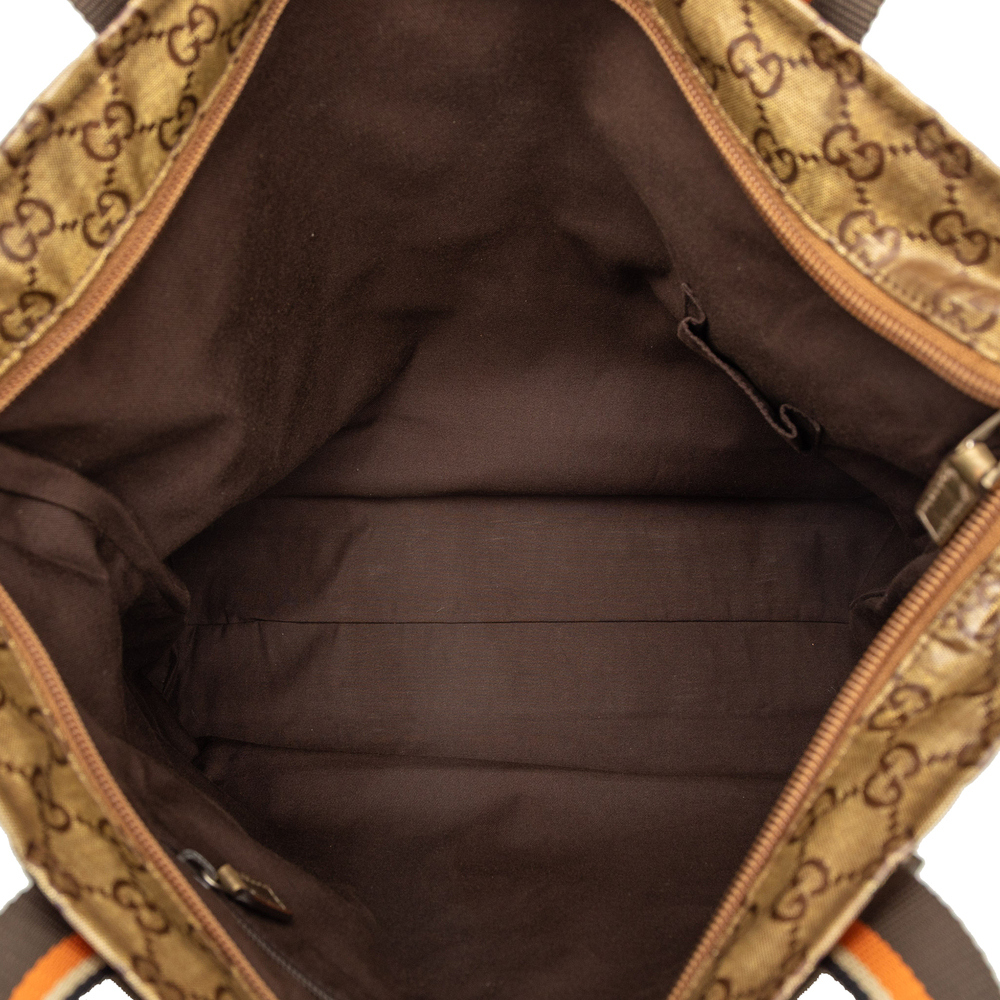 Pre-Loved Gucci GG Crystal Vertical Web Tote - Picture 4 of 7